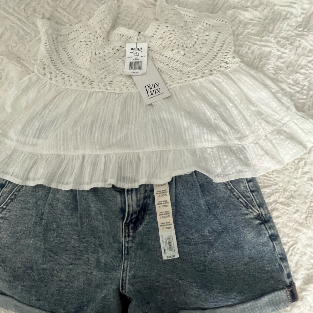 High rise mom shorts xl
